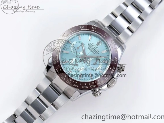 MiroTime 0225 SportInspired DAYTONA 116506 QF 1:1 BEST EDITION ICE BLUE DIAL CRYSTAL MARKERS ON SS BRACELET SH4130 V3 (GAIN WEIGHT) 1770